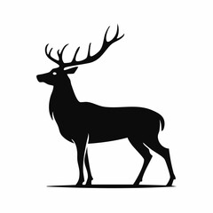 Fototapeta premium Majestic Deer Silhouette A Timeless Symbol of Wilderness and Grace