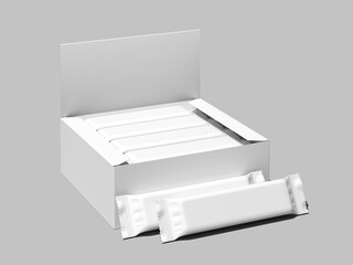 Snack Bar Box with Individual Bar Packaging Mockup