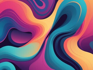 Fototapeta premium Abstract Fluid Organic Shapes Background Pattern with Gradient Colors