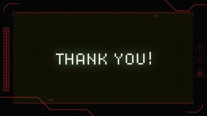 Animation of thank you text over frame - Powered by Adobe