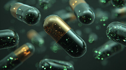 Biohacking Pills Futuristic Style