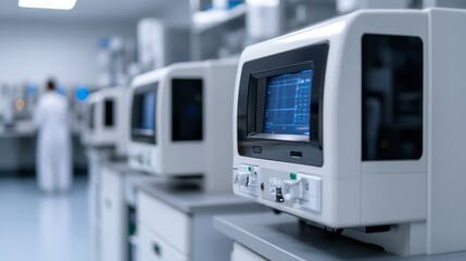 Advanced Medical Monitors in a Modern Laboratory Setting for Healthcare Professionals