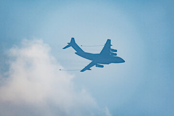 Air echelons fly over Beijing Chang'an Avenue during victory Day parade