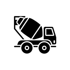Construction Cement Truck Concrete Mixer Icon