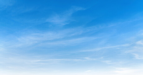 sky is blue and clear with  clouds