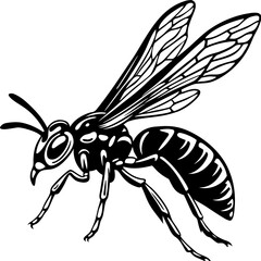 vector illustration of a bee
