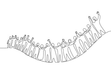 Elegant continuous line drawing of a royal crown with many points
