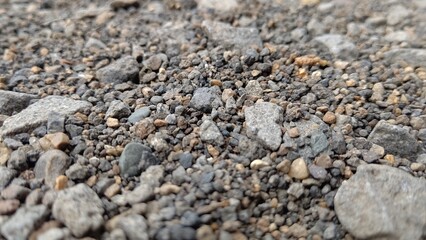 砂利の混じった地面