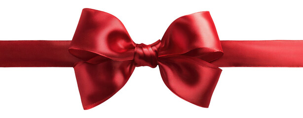Red satin ribbon bow on black background (6)