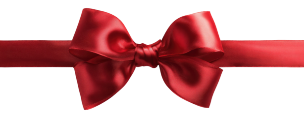 Red satin ribbon bow on black background (6)