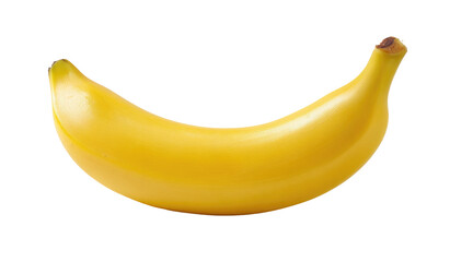 Single ripe banana, yellow, whole