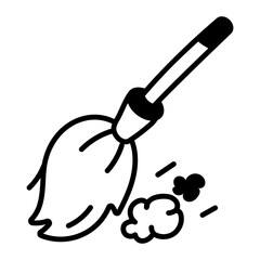 A hand drawn style icon showing collecting garbage
