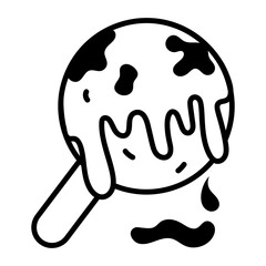 A doodle style icon showing global warming
