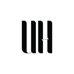 UH monogram logo design letter text name symbol monochrome logotype alphabet character simple logo