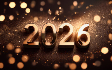 a&ntilde;o 2026 feliz a&ntilde;o, navidad, a&ntilde;o nuevo, dorado, copas de champan