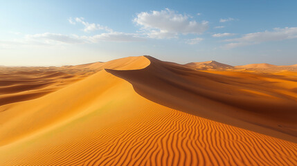 Vast desert meeting ocean natural landscape, for wallpaper design, geography education and decoration material