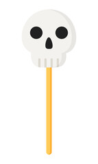 skull candy lollipop spooky halloween scary illustration clipart
