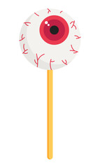 eye ball candy lollipop spooky halloween clipart illustration