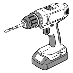 Cordless power drill with drill bit cordless drill power tool