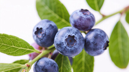 blueberries on a branch