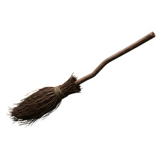 A weathered and worn broomstick, perfect for your Halloween costume or spooky holiday decorations, evoking a sense of wizardry and mystical charm