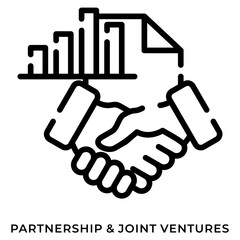 Partnership & Joint Ventures Line Icon