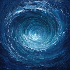 Abstract Blue Spiral Vortex Background