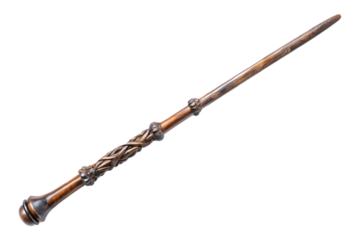 Intricately detailed witch wand isolated for fantasy and magic projects transparent background