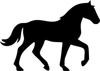 Horse Silhouette Vector | Equine Animal Outline | Wild Stallion Graphic Design