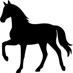 Horse Silhouette Vector | Equine Animal Outline | Wild Stallion Graphic Design