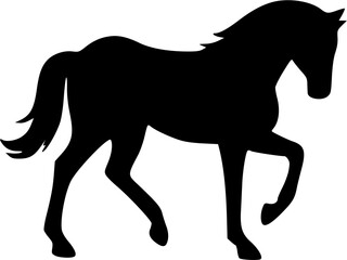 Horse Silhouette Vector | Equine Animal Outline | Wild Stallion Graphic Design