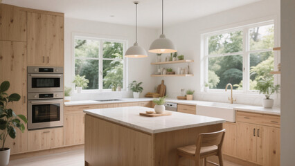 modern kitchen interior with kitchen