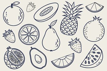 Collection of hand drawn doodle icons and symbols sketch