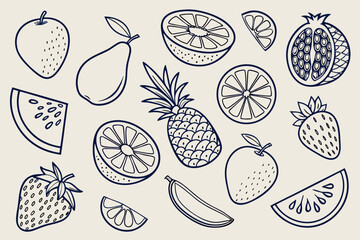 Doodle Collection With Crown Arrows Hearts and Speech Bubbles