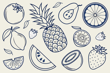 Doodle Set With Arrows And Hearts hand drawn sketch