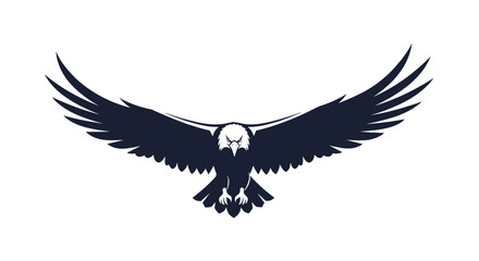 Obraz premium Powerful eagle soaring majestically, its wings spread wide in a symbol of freedom and strength.