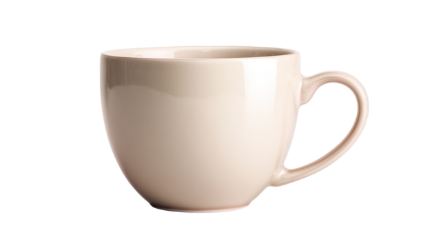 Light beige ceramic mug with handle (1)