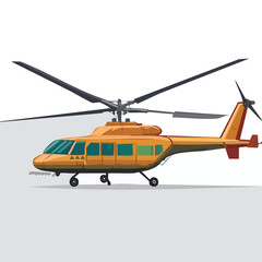 Fototapeta premium Military Transport Helicopter Vector Illustration - AI Generated