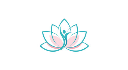 Serene lotus blossom cradling graceful human silhouette symbolizing wellness and growth