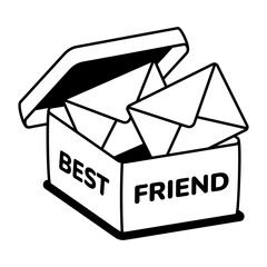 A drawing style icon representing bf letters
