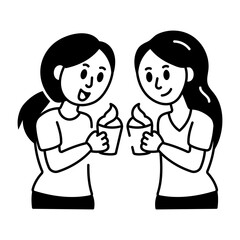 A doodle style icon showing roses

