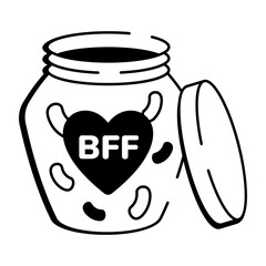 A drawing style icon representing candy jar
