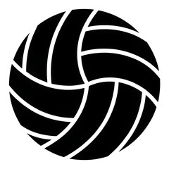 Black and white stylized volleyball icon or symbol