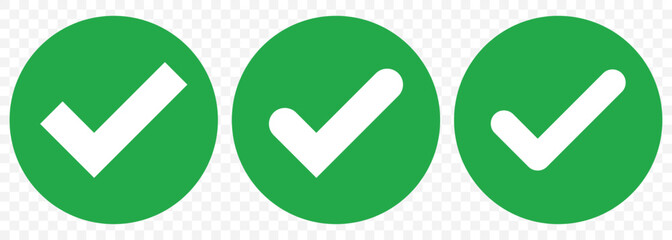 check box icon with correct, accept checkmark icons green tick box, check list circle frame - checkbox symbol sign. check mark frame, Tick mark icon set . green tick icon set on Transparent Background ©  ICON TOPPER