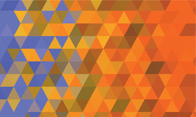 Obraz premium Abstract Geometric Triangle Pattern Blending Blue to Orange Gradient Colors