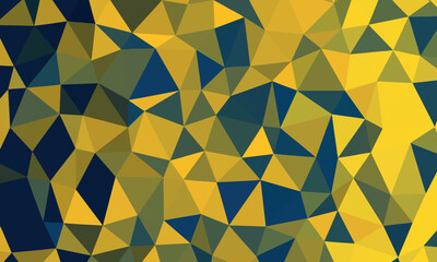 Geometric Abstract Pattern with Yellow and Blue Triangles and Gradients