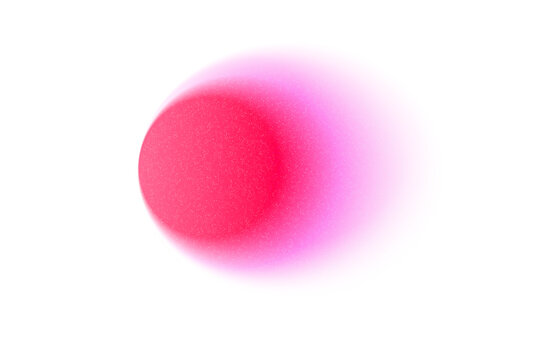 Blur round pink shape. Noise and color gradient effect. Abstract soft vector background. Bright watercolor mesh spot. Neon liquid bg  for poster, banner, presentation