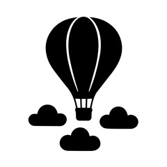 Obraz premium Hot air balloon above the clouds