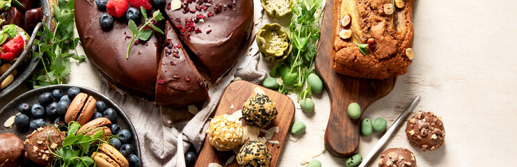 Healthy dessert. Vegan gluten-free pastry.