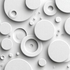 Abstract white circles and rings